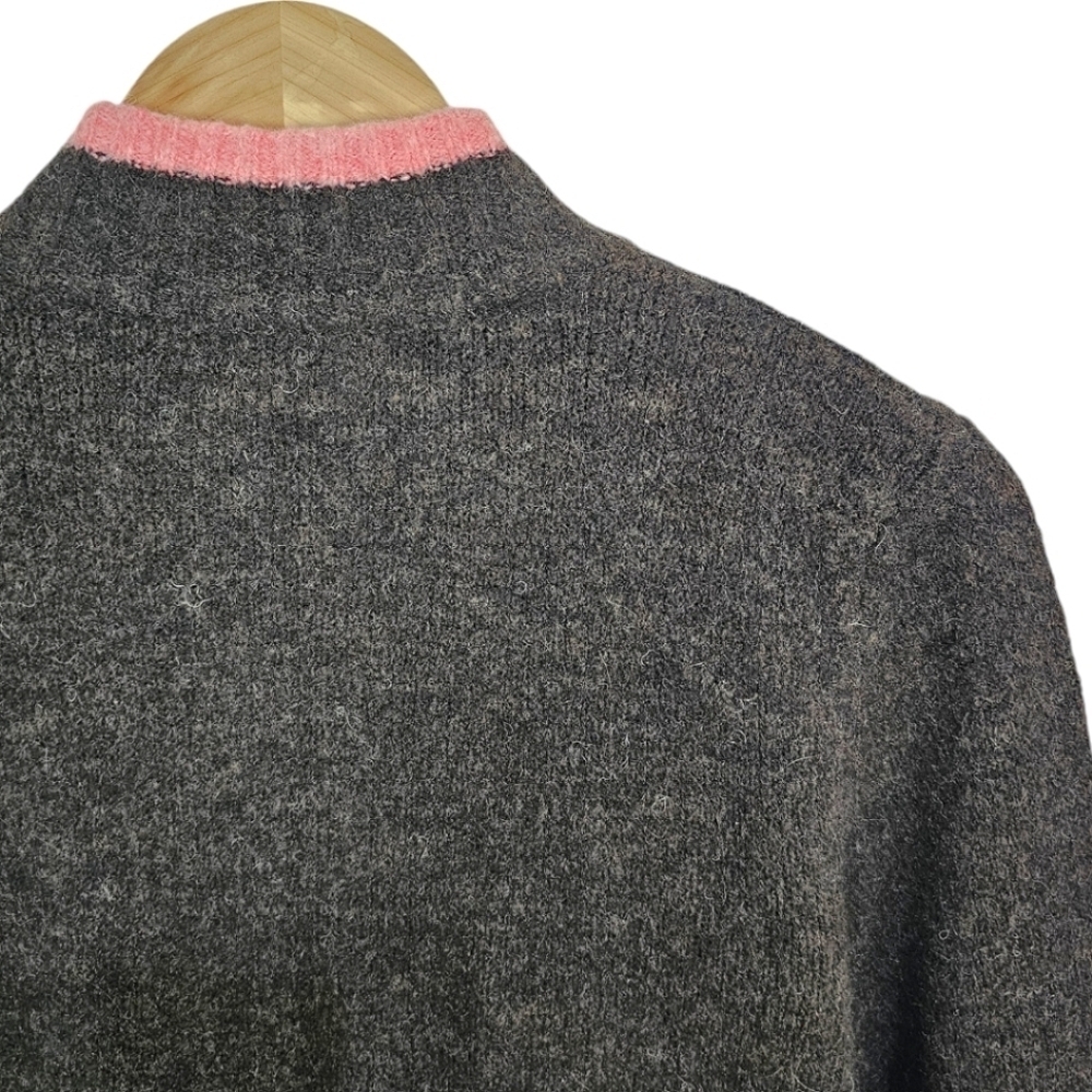 IMAR Wool Blend Sweater Sz XL Brown Zip Front Fall Fashion Layering Essential - Picture 8 of 12